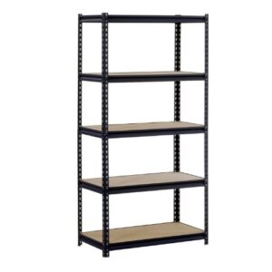 edsal ur245l-blk maxi-rack 5-shelf unit, 48" width x 72" height x 24" depth