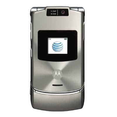 Motorola RAZR V3xx Platinum No Contract AT&T Cell Phone