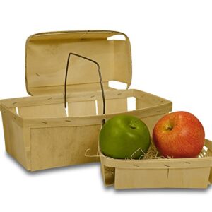 natural wood slat baskets 2 quarts | quantity: 10 | width: 5 1/4