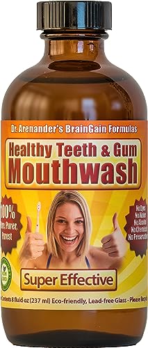 Gum Disease Help, Gum Recession Help -Organic MOUTHWASH -– 100% Pure & Healthy - Organic/nonGMO - Tooth Pain, Sensitivity, Bad Breath, Plaque, Lichen planus.