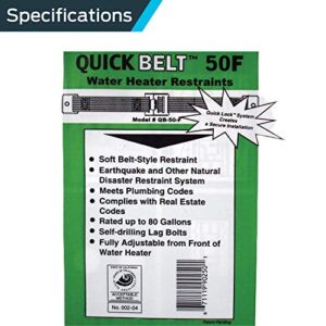 HoldRite QuickBelt for 80 Gallon Water Heater, Soft Belt, QB-50-F