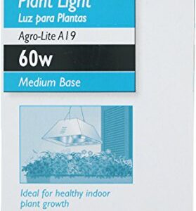 Philips LED Indoor Grow Light A19 Agro-Lite, Artificial Sunlight Bulb for Plants, Soft White Light (2700K), 60W, 120 Volts, 1-Pack