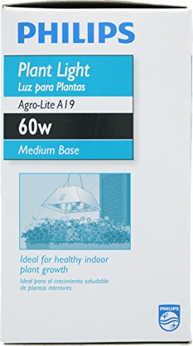 Philips LED Indoor Grow Light A19 Agro-Lite, Artificial Sunlight Bulb for Plants, Soft White Light (2700K), 60W, 120 Volts, 1-Pack