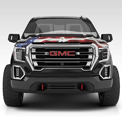 Stampede | Vigilante Hood Protector - High Profile / American Flag w/Eagle| 2007-2018 Jeep Wrangler (JK, Includes Unlimited) | 2911-30