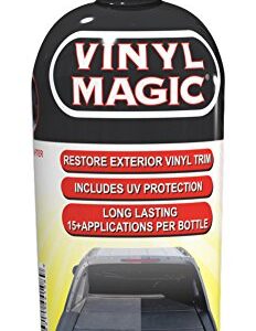 Vinyl Magic: Plastic and Trim Restorer, Dye-Free Formula Shines and Darkens Worn Out Plastic, Vinyl and Rubber Surfaces, Protects Cars from Rain, Salt and Dirt, Prevents Fading and Cracking