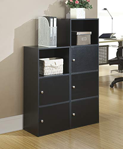 Convenience Concepts 3 Door Xtra Storage Cabinet with Shelf, Black