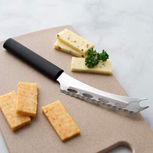 Rada Cutlery Cheese Knife Stainless Serrated Edge Steel Resin, 9-5/8 Inches, Black Handle