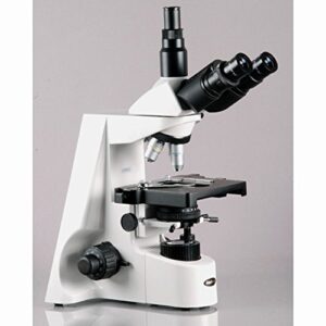 AmScope T690C-5M Digital Trinocular Compound Microscope, 40X-2500X Magnification, WH10x and WH25x Super-Widefield Eyepieces, Infinity Objectives, Brightfield, Kohler Condenser, Double-Layer Mechanical Stage, Includes 5MP Camera with Reduction Lens and Sof