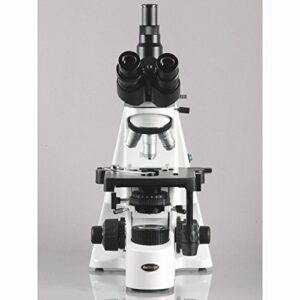 AmScope T690C-5M Digital Trinocular Compound Microscope, 40X-2500X Magnification, WH10x and WH25x Super-Widefield Eyepieces, Infinity Objectives, Brightfield, Kohler Condenser, Double-Layer Mechanical Stage, Includes 5MP Camera with Reduction Lens and Sof