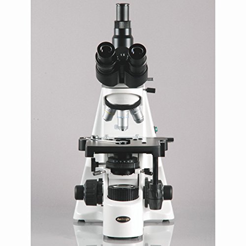 AmScope T690C-5M Digital Trinocular Compound Microscope, 40X-2500X Magnification, WH10x and WH25x Super-Widefield Eyepieces, Infinity Objectives, Brightfield, Kohler Condenser, Double-Layer Mechanical Stage, Includes 5MP Camera with Reduction Lens and Sof