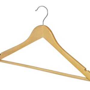 Whitmor GRADE A Natural Wood Suit Hangers (Set of 16)