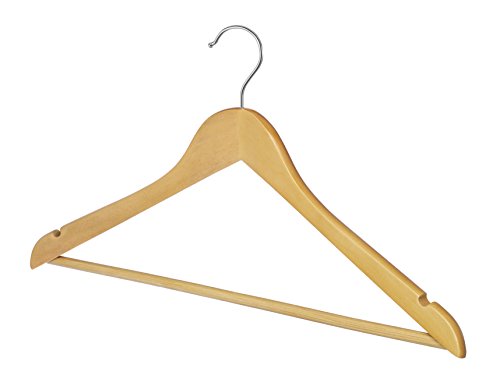 Whitmor GRADE A Natural Wood Suit Hangers (Set of 16)