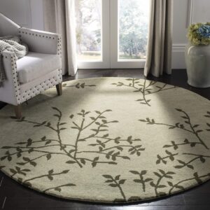 safavieh soho collection 6' round green/multi soh733a handmade premium wool & viscose area rug