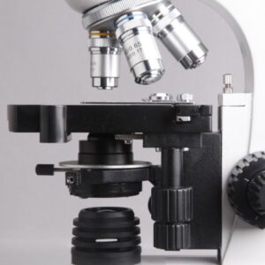 AmScope T360B-5M Digital Trinocular Compound Microscope, 40X-2000X Magnification, WF10x and WF20x Eyepieces, Brightfield, LED Illumination, Abbe Condenser, Double-Layer Mechanical Stage, Includes 5MP Camera with Reduction Lens and Software