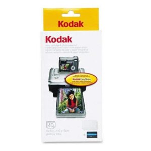 kodak ph40 color cartridge and photo paper kit for kodak easyshare printer docks-2 packs