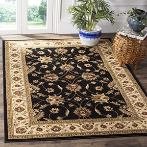 safavieh lyndhurst collection area rug - 5'3" x 7'6", black & ivory, traditional oriental design, non-shedding & easy care, ideal for high traffic areas in living room, bedroom (lnh553-9012)