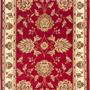 SAFAVIEH Lyndhurst Collection Accent Rug - 3'3" x 5'3", Red & Ivory, Traditional Oriental Design, Non-Shedding & Easy Care, Ideal for High Traffic Areas in Entryway, Living Room, Bedroom (LNH555-4012)