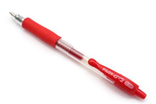 Pilot G-2 Gel Ink Pen - 0.38 mm - Red (Set of 2pcs)