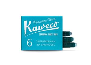 kaweco fountain pen ink cartridge short turquoise - pack of 6