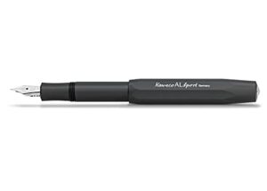 kaweco al sport fountain pen black i premium fountain pen for ink cartridges i exclusive fountain pen 13 cm i nib: f (fine)