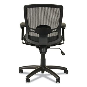Alera ALEET4218 Etros Series 15.74 in. to 19.68 in. Seat Height Suspension Mesh Mid-Back Synchro Tilt Chair - Black