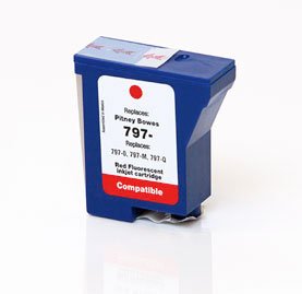 pitney bowes american mailing solutions inc. | pb 797-m, 797-0 rreplacement red ink cartridge for the pb mailstation k700, k7mo