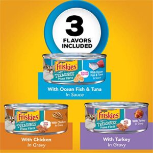 Purina Friskies Gravy Wet Cat Food Variety Pack, Tasty Treasures Prime Filets