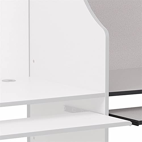 Flash Furniture Jordan Add-On Study Carrel in Nebula Grey Finish