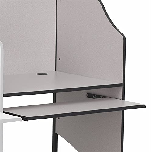 Flash Furniture Jordan Add-On Study Carrel in Nebula Grey Finish