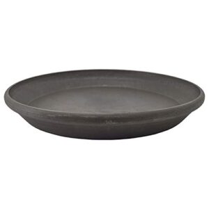 psw ap35dc saucer drip, durable water tray for indoor and outdoor flower plant pots and planters, 14-inch, dark charcoal