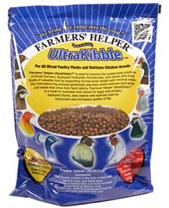 farmers' helper ultrakibble food for chickens, turkeys, peafowl, guinea fowl, geese, pheasants and ducks, 28 ounce, 6 pack