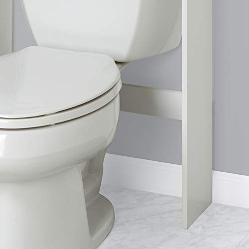 Zenna Home Drop Door Over the Toilet Bathroom Spacesaver, Bath-Storage Shelves, White