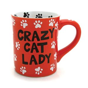 our name is mud “decorate with cats” stoneware mug, 16 oz.