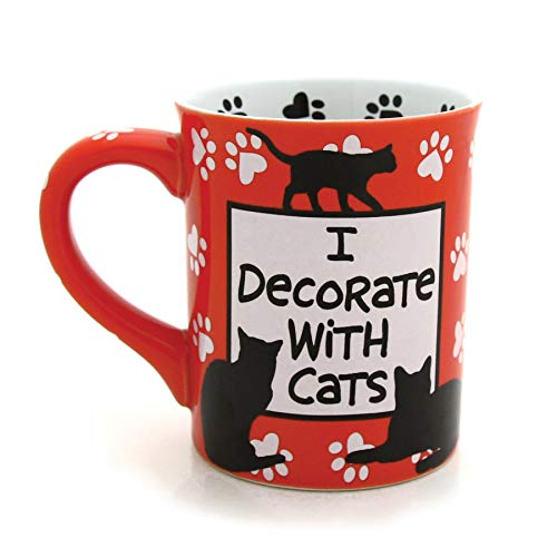 Our Name is Mud “Decorate With Cats” Stoneware Mug, 16 oz.