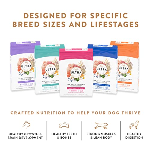 NUTRO ULTRA Adult Small Breed High Protein Natural Dry Dog Food with a Trio of Proteins from Chicken, Lamb and Salmon, 4 lb. Bag