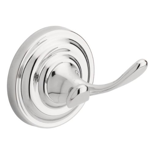 DELTA FAUCET 138275 Greenwich, Bath Hardware Accessory, Double Robe Hook, Polished Chrome