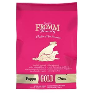fromm puppy gold premium dry dog food - dry puppy food for medium & small breeds - chicken recipe - 15 lb