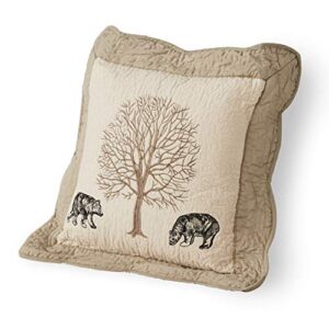 Donna Sharp Throw Pillow - Bear Creek Lodge Decorative Throw Pillow with Bear Pattern - Square