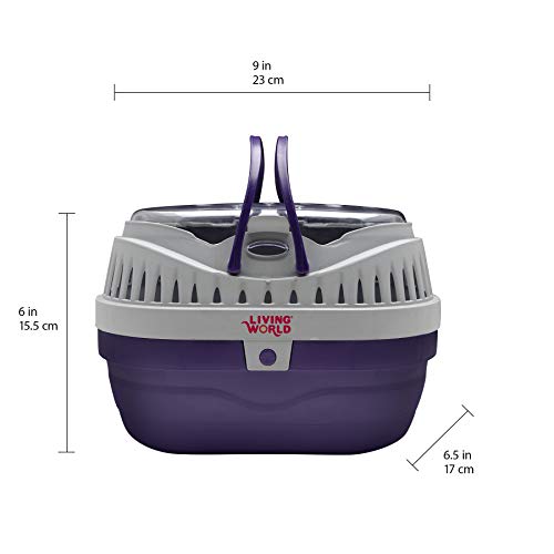 Living World Pet Carrier, Purple/Grey