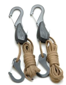 progrip 054020 particle by symbiote 550 paracord rope lock tie down with snap hooks 6 ft (pack of 2)