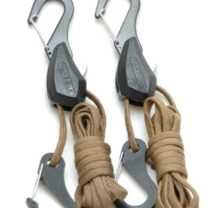 PROGRIP 054020 Particle by Symbiote 550 Paracord Rope Lock Tie Down with Snap Hooks 6 ft (Pack of 2)