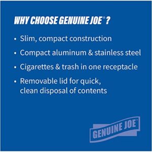 Genuine Joe - GJO58883 Fire-Safe 3-Gallon Ashtray Receptacle