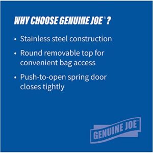 Genuine Joe - GJO58886 Push Open Round Top Receptacle