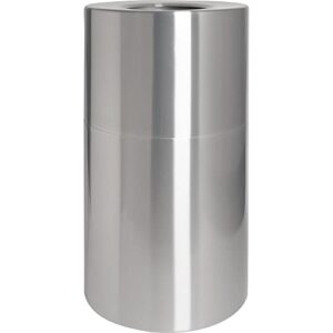 genuine joe classic cylinder 2-piece waste receptacle, 35 gal