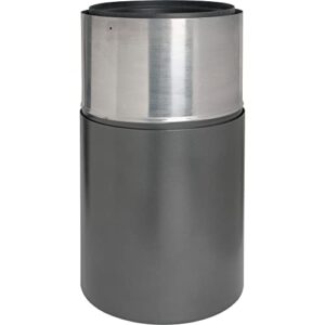 Genuine Joe Classic Cylinder Gray Waste Receptacle, 35 Gal