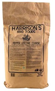 harrison's certified organic pepper lifetime coarse 25lb bird food