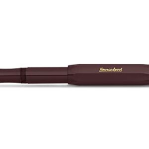 カヴェコ(Kaweco) Caveco CSFP-BO Fountain Pen, Medium, Medium Point, Classic Sports, Bordeaux