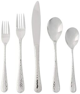 ginkgo international shimmer 20-piece stainless steel flatware place setting, service for 4