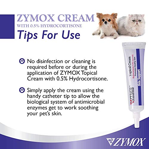 Zymox Topical Cream with 0.5% Hydrocortisone for Dogs and Cats, 1oz