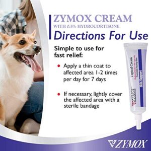 Zymox Topical Cream with 0.5% Hydrocortisone for Dogs and Cats, 1oz